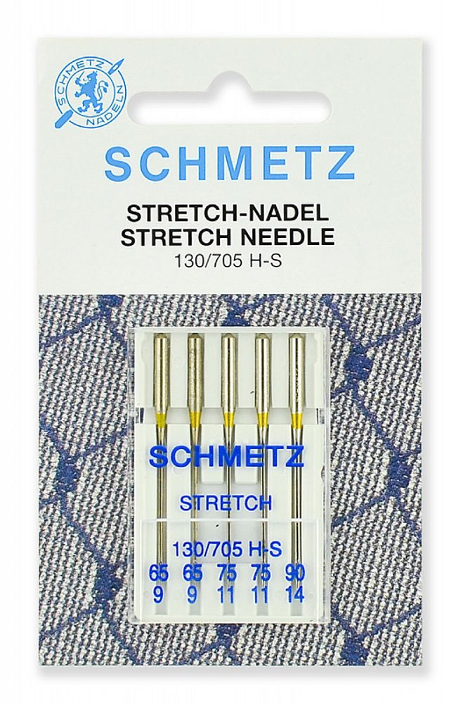 Иглы стрейч Schmetz 130/705H-S №65 (2) 75(2), 90(1) уп.5 игл