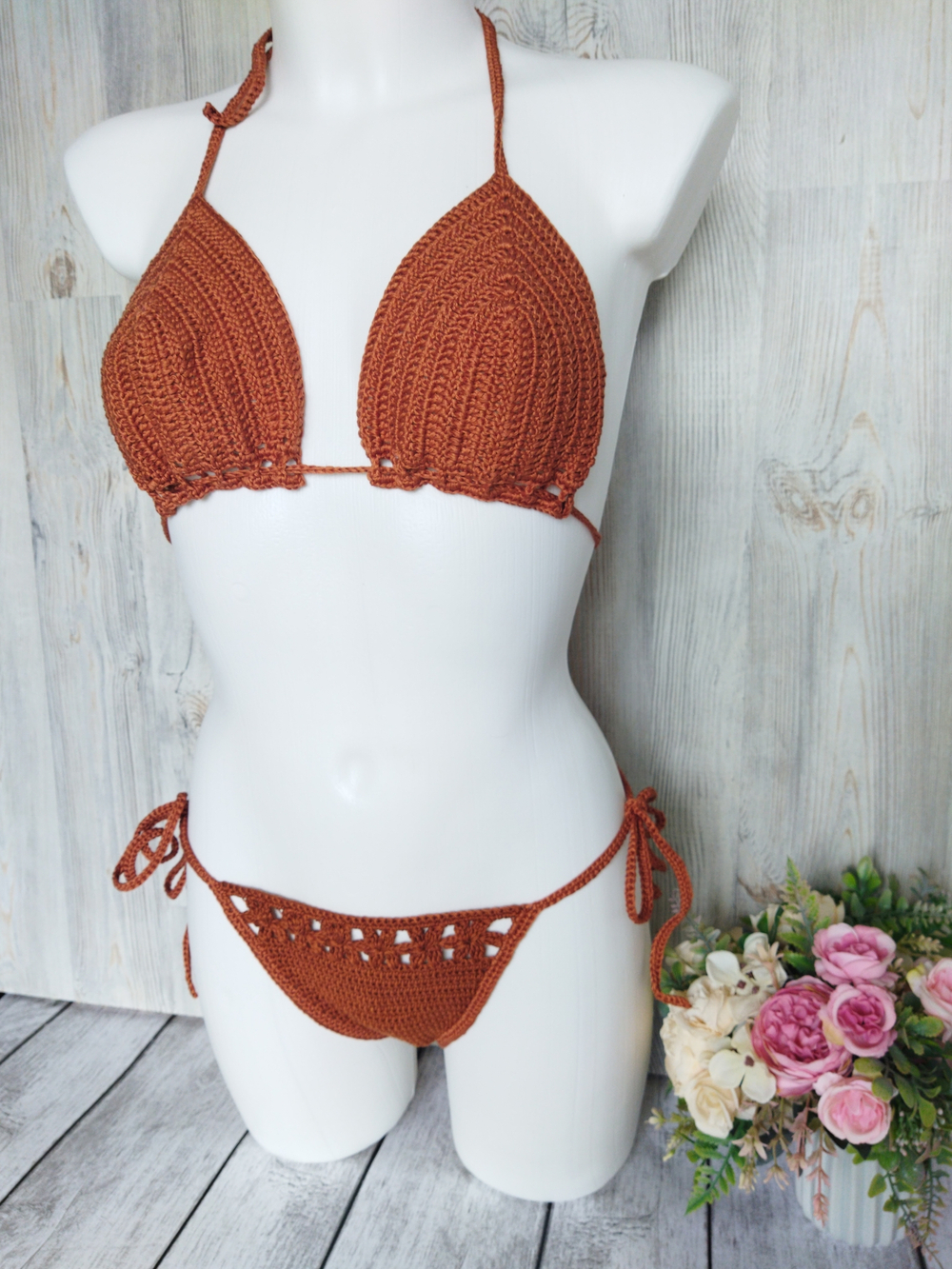 Купальник вязаный