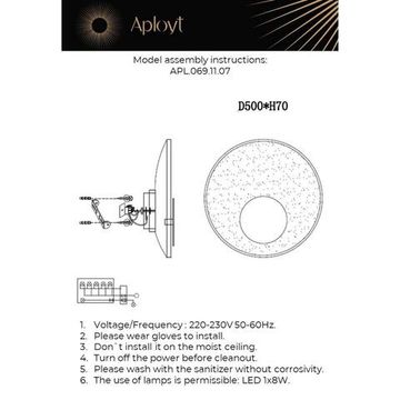 Бра 8W 3500K APL.069.11.07 черный/белый Samuele Aployt