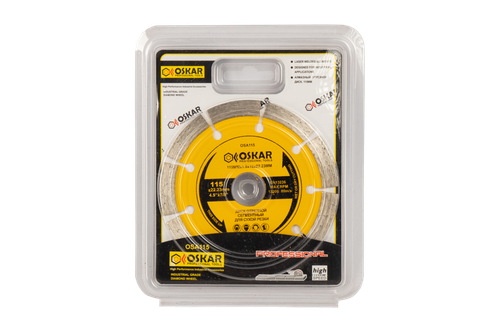 ДИСК АЛМАЗНЫЙ OSKAR ОТРЕЗНОЙ 115Х22.2ММ OSA115