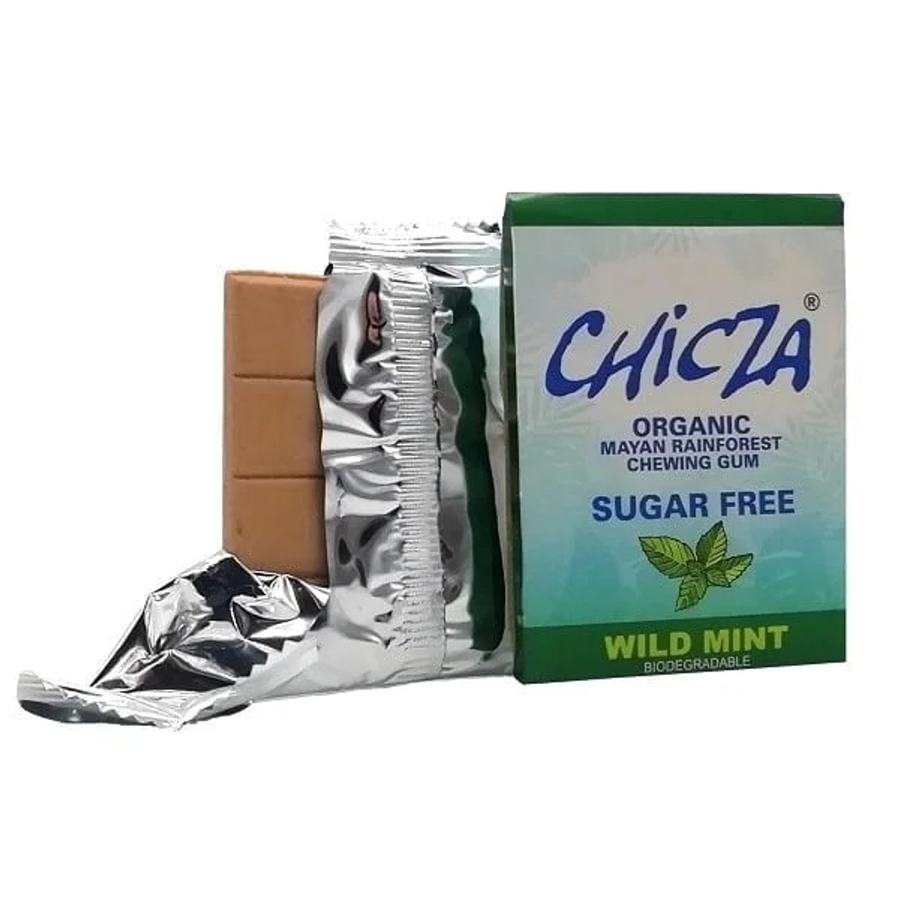 CHICZA ORGANIC Жевательная резинка органическая биоразлагаемая со вкусом дикой мяты без сахара 10 Х 30г