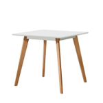 Стол M-407/80 белый матовый/бук