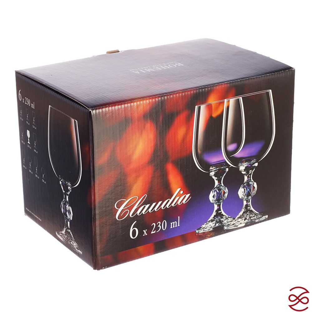 Набор бокалов для вина Bohemia Клаудия Панто Платина 230мл (6 шт)