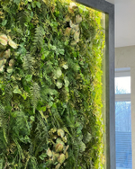 Вертикальное озеленение искусственными растениями и мхом