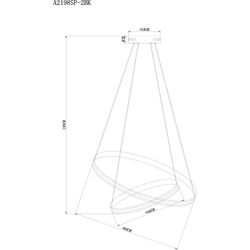 Подвесной светильник Arte Lamp A2198SP-2BK