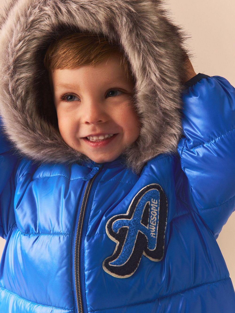 Комбинезон утепленный с капюшоном для мальчика Next Q78-742, Синий