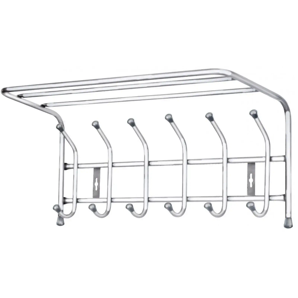 Вешалка настенная 60,5*26,5*24,5см (6 крючков) матовый белый ВП6/МБ