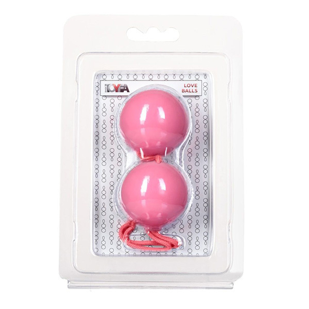 Розовые вагинальные шарики 3,5см ToyFa Basic Bi Balls 885006-3