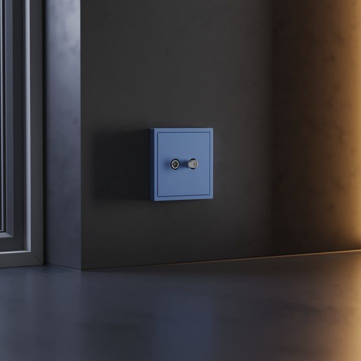 Накладка для розетки телевизионной оконечной TV+SAT, S70 (деним) Voltum VLS001615