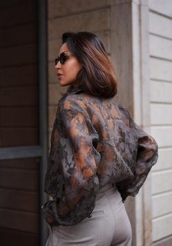 Рубашка органза хаки