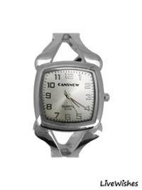 Часы-браслет кварцевые CANSNOW, серебристый W8260-02