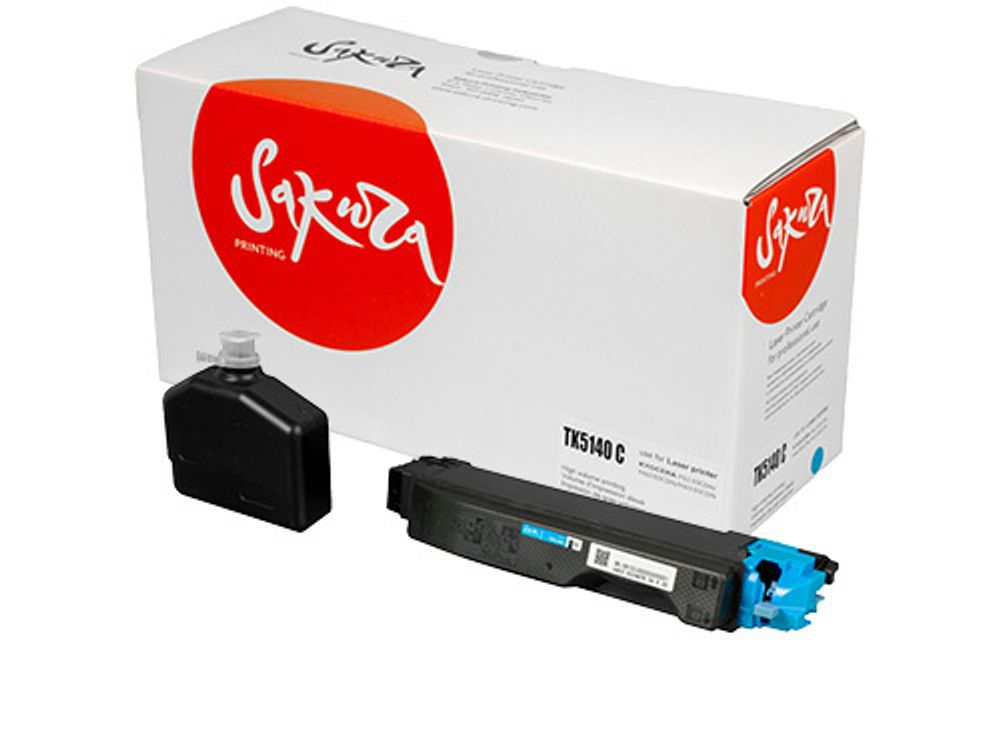 Картридж Sakura, аналог TK-5140C (1T02NRCNL0) для Kyocera Mita, голубой, 5000k