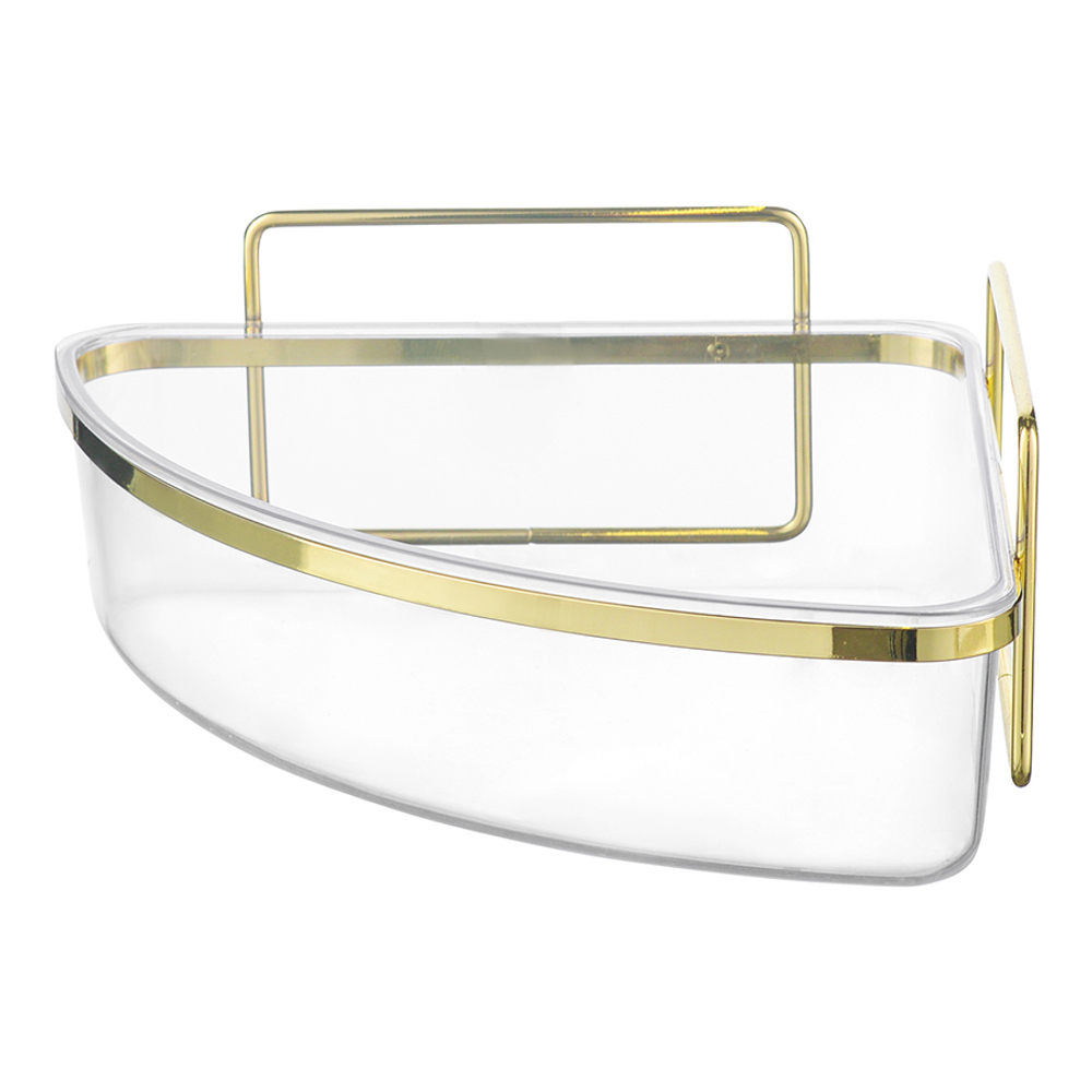 Полка для душа настенная угловая Bergenson Bjorn Siv золотистая