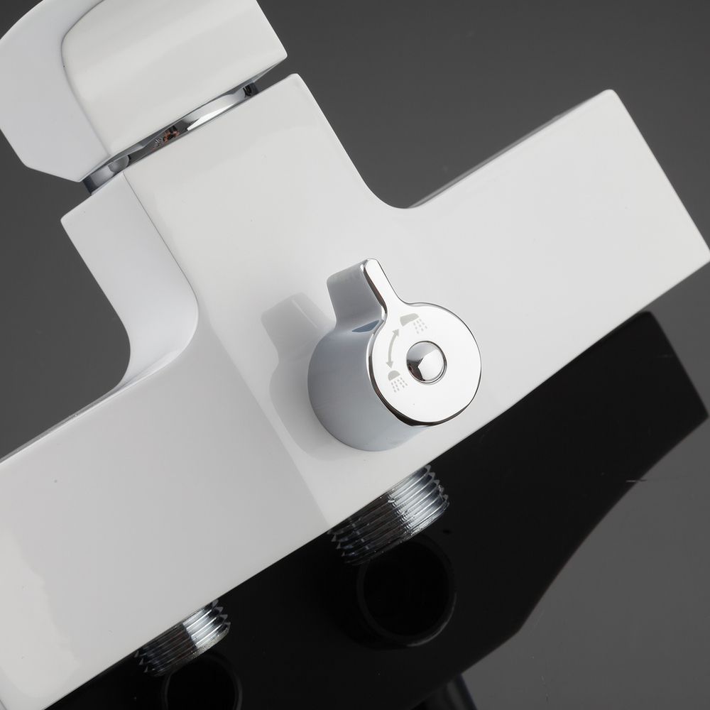 Смеситель для ванны и раковины 35к G2207-7 GAPPO див корп L-нос, БЕЛЫЙ-ХРОМ