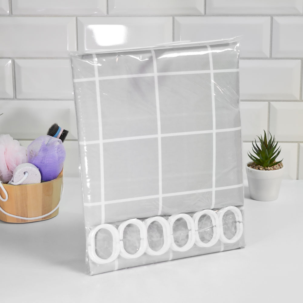 Штора для ванной 180*180см, полиэстер