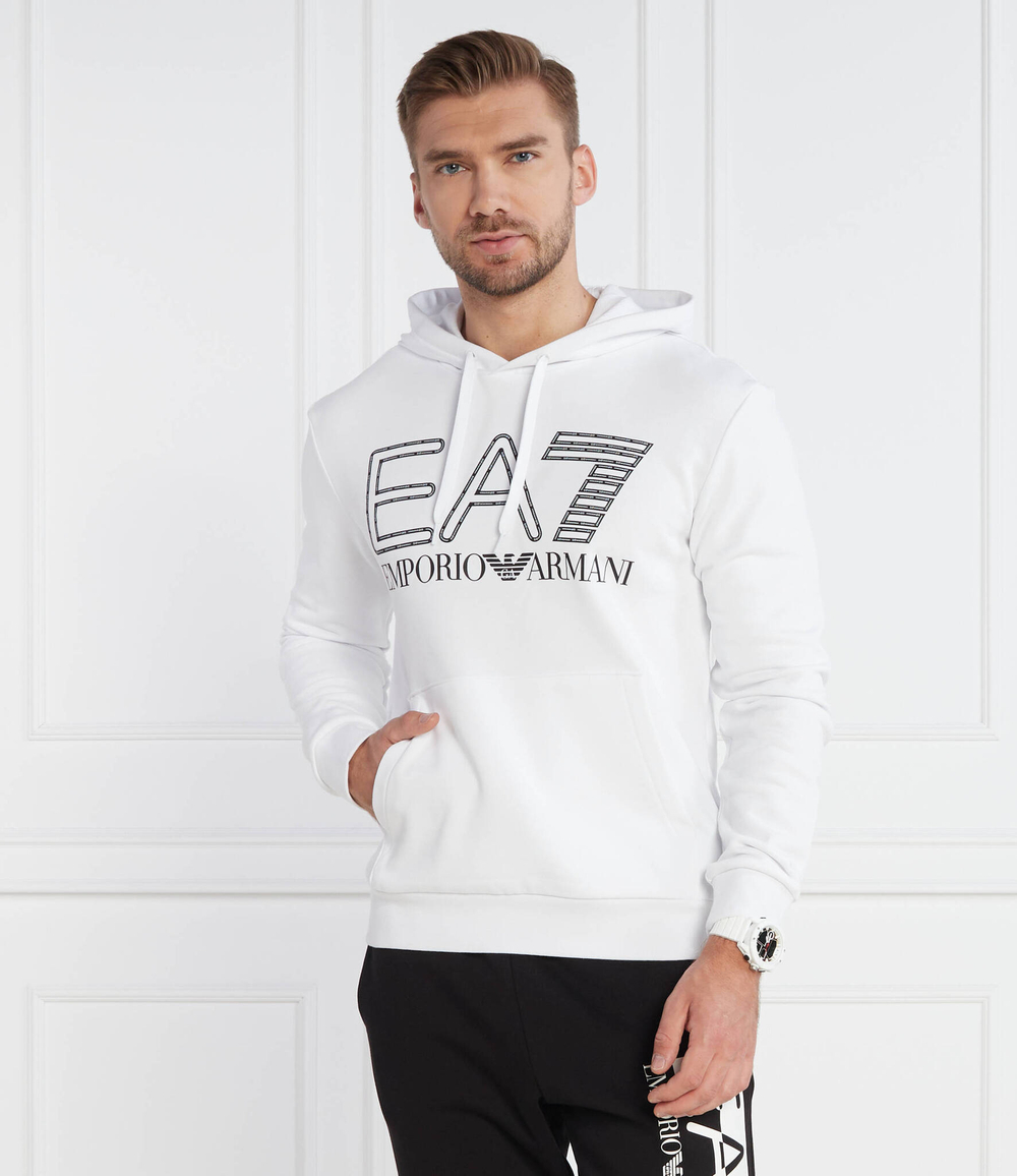 Худи EA7 - белый(6RPM09 PJSHZ)