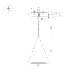 Светильник SP-MAKOTO-R350-14W Warm2700 (BK, 36 deg, 230V, TRIAC) (Arlight, IP20 Металл, 3 года) 054400