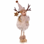 Фигурка новогодняя «Олень с волшебной палочкой» 28 см, коричневый