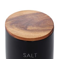 Банка керамическая для хранения соли, 400 мл, черная