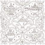 To the beyond of the world fairy tale story. Coloring book