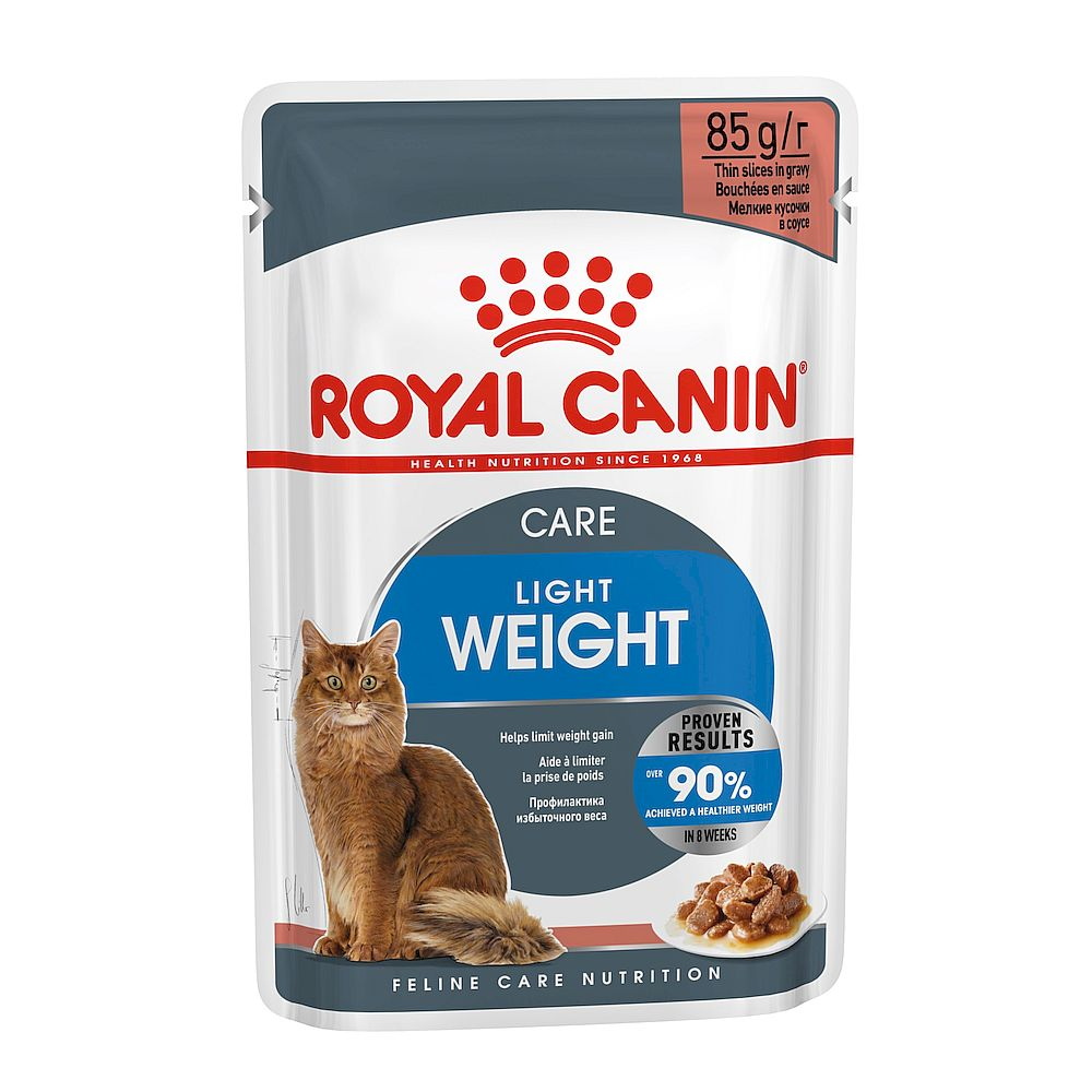 Влажный корм для кошек Royal canin Light Weight Care кусочки в соусе (профилактика лишнего веса), Пауч 85 г
