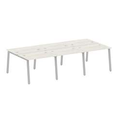 Metal System Рабочая станция на 6 мест на А-образном м/к БА.СМ-6.1 Дуб Наварра/Металл Серый 3000*147