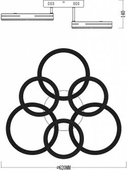 Потолочная люстра Escada Fianit 10282/6LED