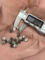 Шляпка Шан. в серебристом металле под рубашечные кнопки