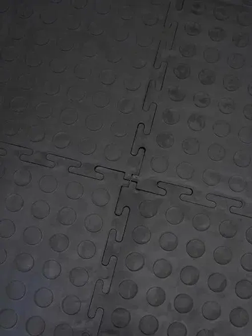 Плитка ПВХ 16шт, модульная плитка для пола черная 5мм, 250х250мм замковый пвх, напольное покрытие