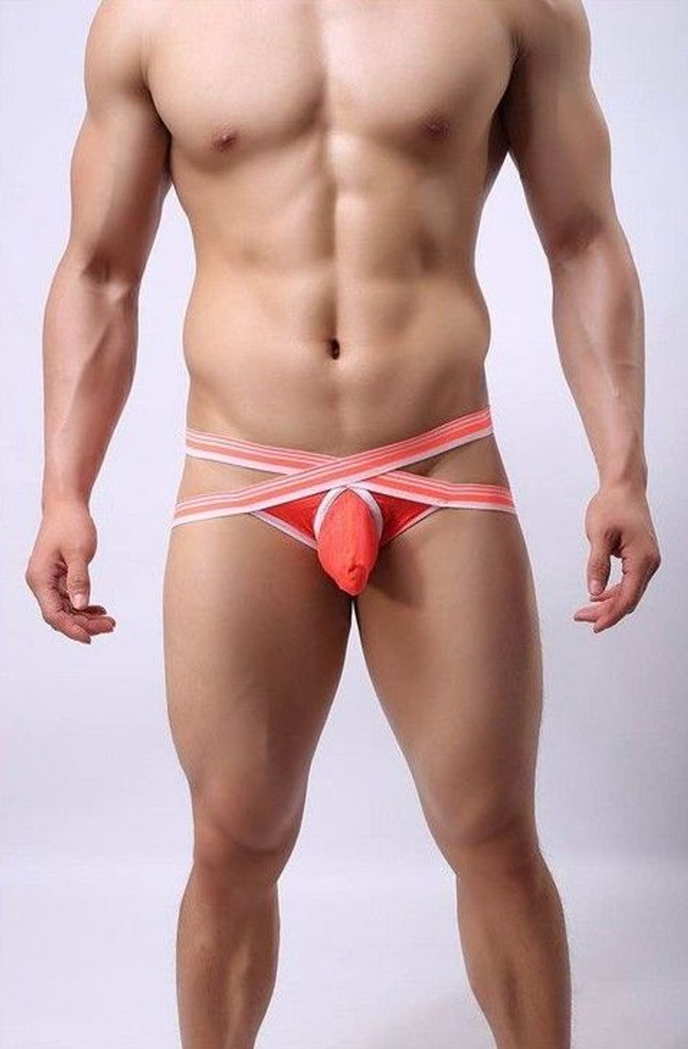 Мужские трусы-джоки Cockon X Lace Jock (Размер: XL) (Цвет: оранжевый)