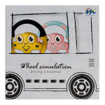 Руль музыкальный 16см, розовый, коробка 1026-19