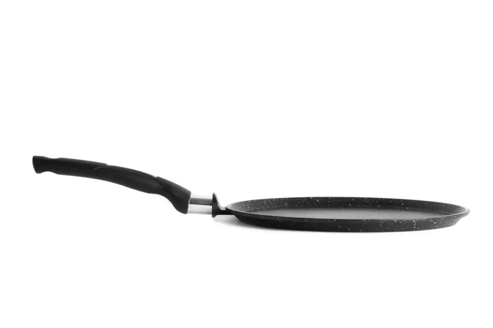 Блинная сковорода 20 см ПРОТОЧЕННОЕ ДНО черный мрамор