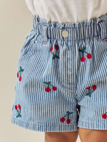 Шорты джинсовые с вышивкой для девочки Next E29-079, Синий