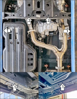 Защита раздаточной коробки, 2 мм, Сталь. для TANK 700 2024-н.в., Motodor.73122