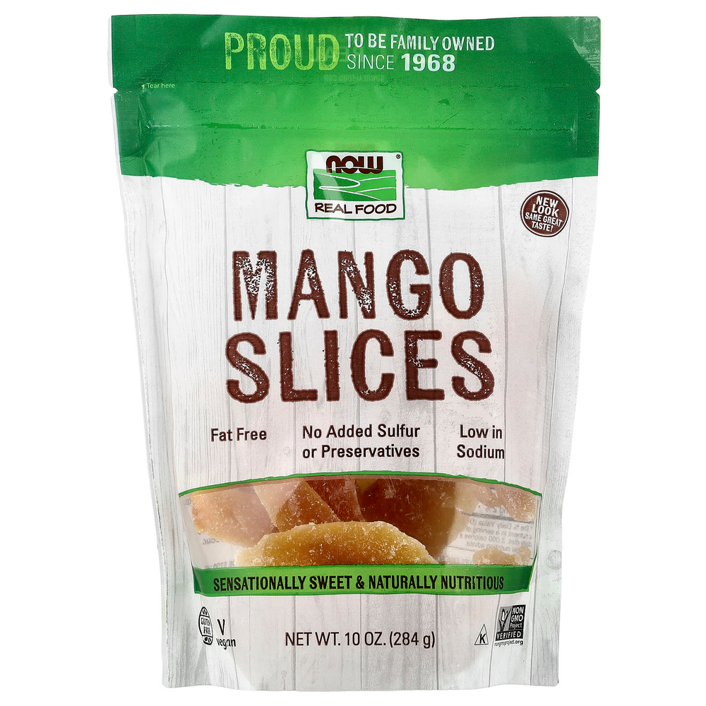 NOW Foods, Real Food, ломтики манго, 284 г (10 унций)
