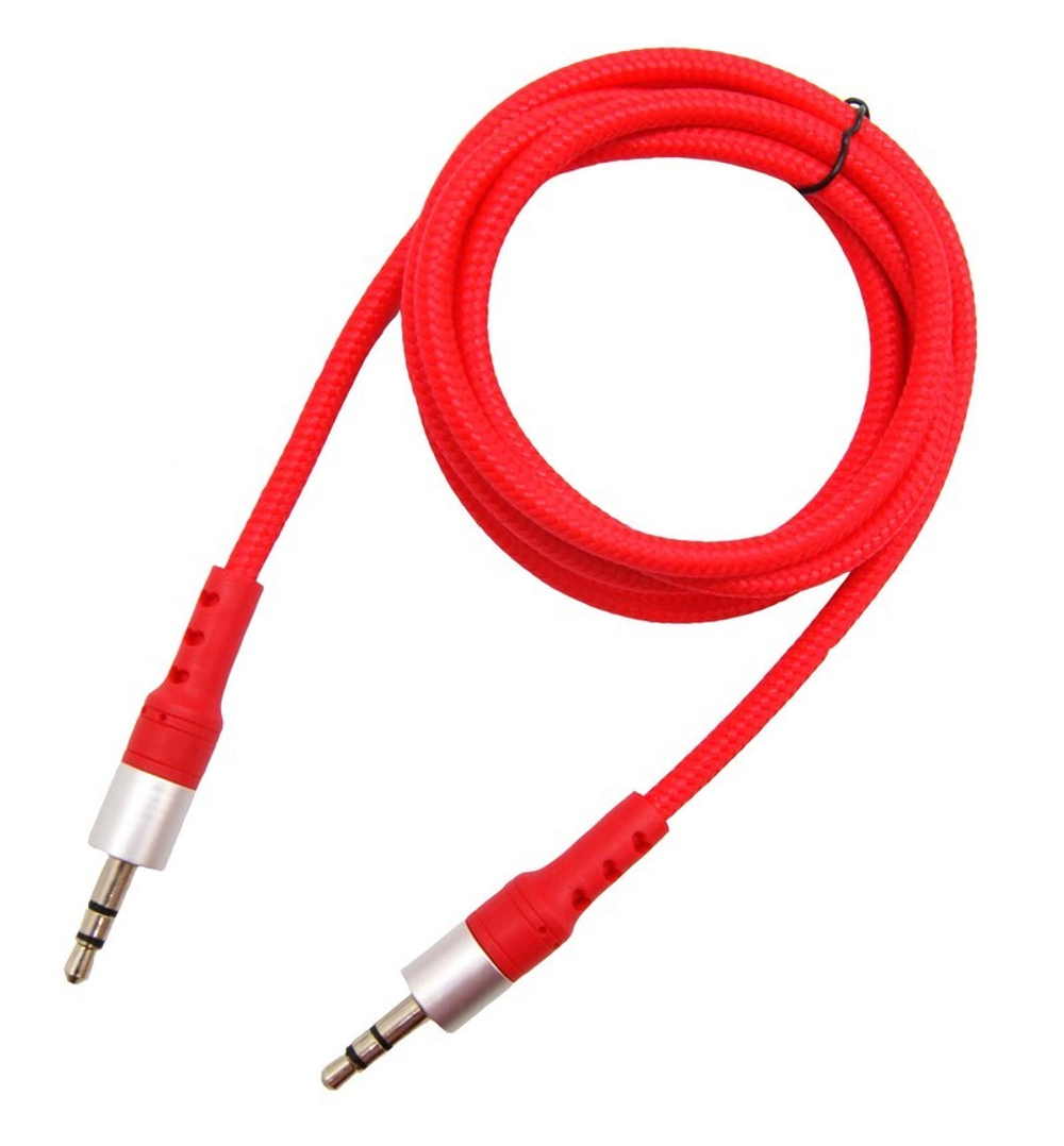 Кабель AUX JD-415 (красный) 1м