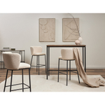 Стул барный foggy, букле, молочный