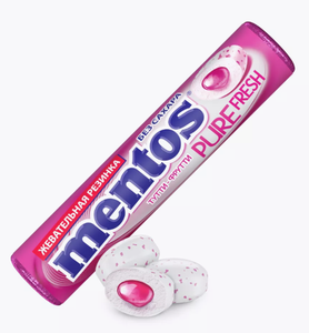 ЖЕВАТЕЛЬНАЯ РЕЗИНКА MENTOS PURE FRESH ТУТТИ-ФРУТТИ 15ГР