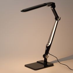 Настольный светильник ЭРА NLED-497-12W-BK светодиодный на струбцине и с основанием черный