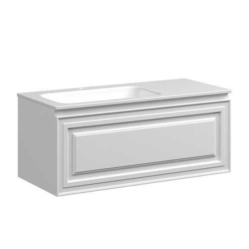 Тумба с раковиной Sancos Very 100 см VR100LW левая, bianco