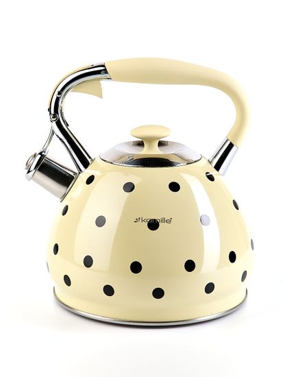 Чайник 3 л. из нержавеющей стали со свистком Kamille KM-0695 горох