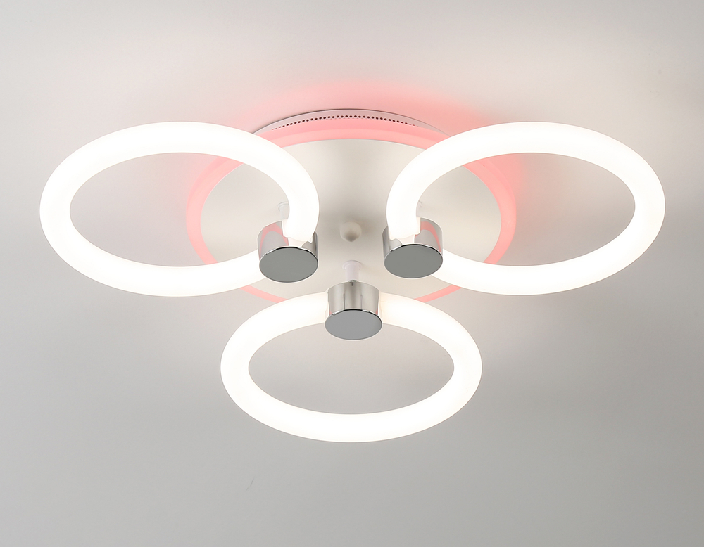 Светильник светодиодный потолочный FA3838/3 WH белый 42W 3000K-6400K+RGB D458*80 (ПДУ РАДИО 2.4G)