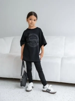 Костюм для девочки летний с леггинсами