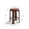 Granite Барный табурет из коричневого шенилла и массива ясеня в отделке орех 75 см