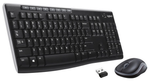 Комплект клавиатура + мышь Logitech Wireless Combo MK270, черный