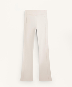 OYSHO Теплые расклешенные брюки с высокой посадкой и карманами, экрю