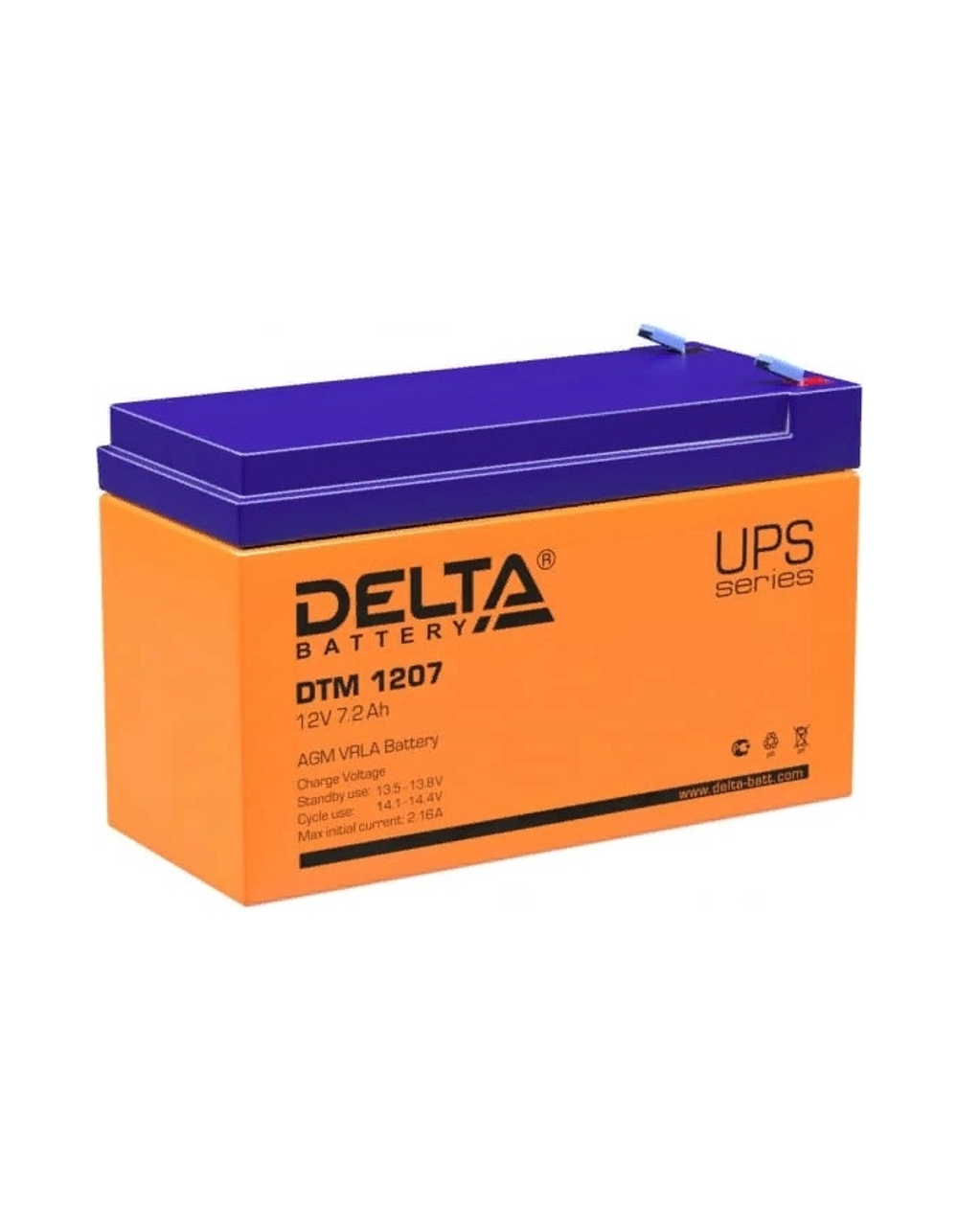 Delta DTM 1207  (7,2 А\ч, 12В) свинцово- кислотный аккумулятор