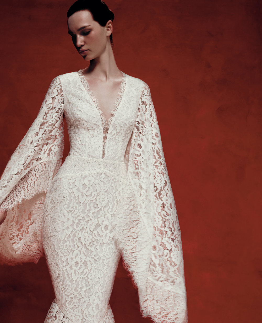 Платье миди из кружева