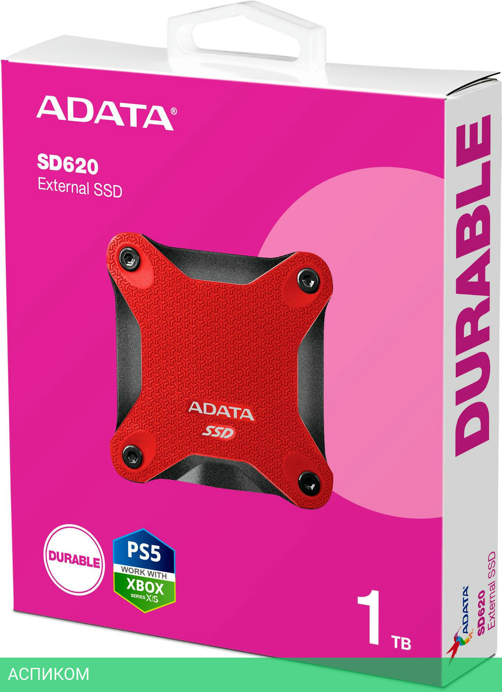 Внешний накопитель A-Data SD620 1TB красный (SD620-1TCRD)