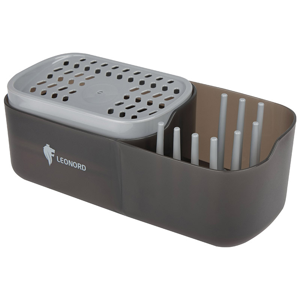 Диспенсер для моющего средства "Sauber" (с держателем для губки и органайзером)